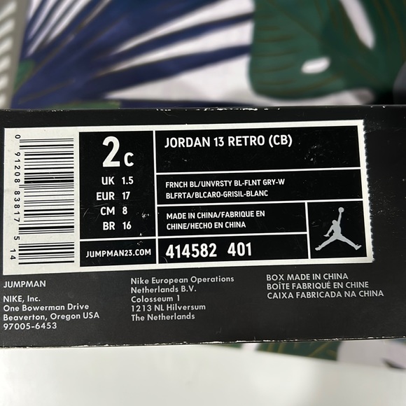 Baby 2c Jordan 13 retro blue flint grey 414582-401 - Picture 7 of 12